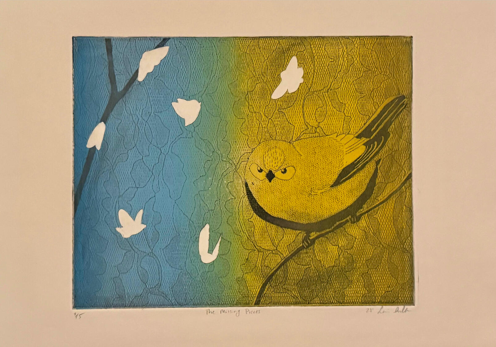 Missing Pieces, Intaglio on Stonehenge, 11" x 15", 2023